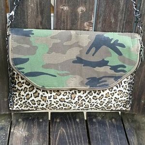 Camo and cheetah crossbody